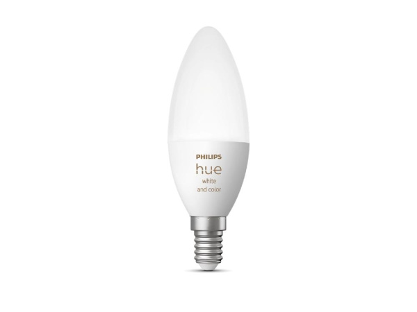 Лампа умная Philips Hue E14, 5.3W(40Вт), 2000K-6500K, RGB, ZigBee, Bluetooth, диммирование