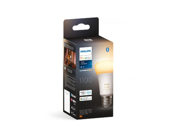 Лампа умная Philips Hue E27, 11W(60Вт), 2200K-6500K, Tunable white, ZigBee, Bluetooth, диммирование