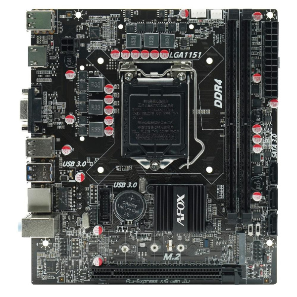 Материнская плата AFOX IB250-MA4 s1151 B250 2xDDR4 D-Sub HDMI mATX