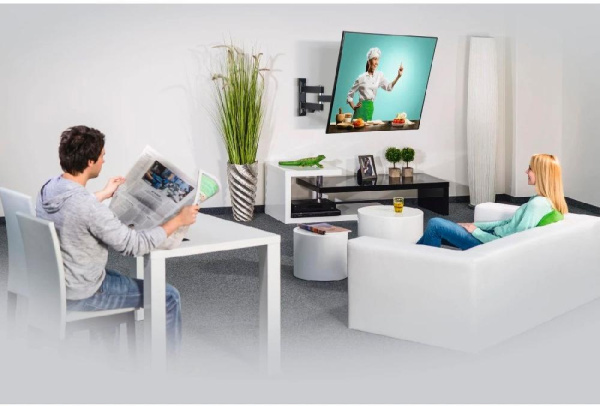 Крепление ТВ наклонно-поворотное Hama TV-WB, AR-2, 32-65", черный