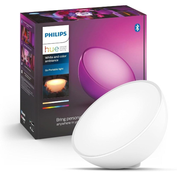 Светильник портативный умный Philips Hue Go, 12W(43Вт), 2000K-6500K, RGB, ZigBee, Bluetooth, диммирование