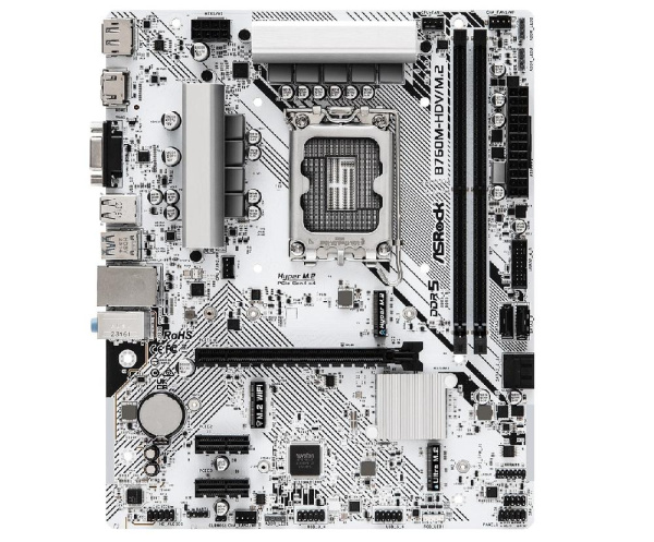 Материнская плата ASRock B760M-HDV/M.2 s1700 B760 2xDDR5 M.2 HDMI DP mATX