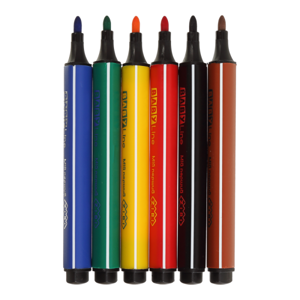 Фломастери JUMBO, 6 кольорів, BABY Line