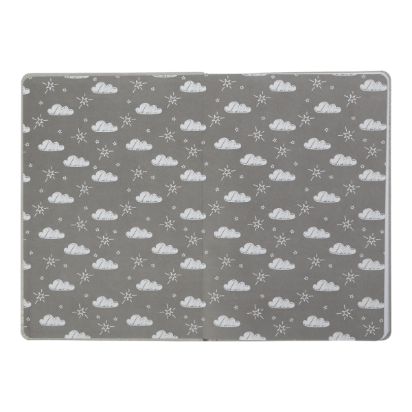 Щоденник шкільний CLOUD, В5, 48 арк., тверд. обл., шт.шкіра/поролон, сірий