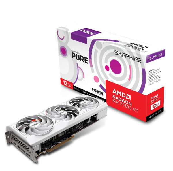 Видеокарта Sapphire Radeon RX 7700 XT 12GB GDDR6 PURE GAMING OC