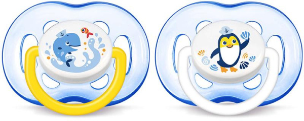 Пустышка Avent Freeflow 18мес+, дышащая, 2шт, для мальчиков