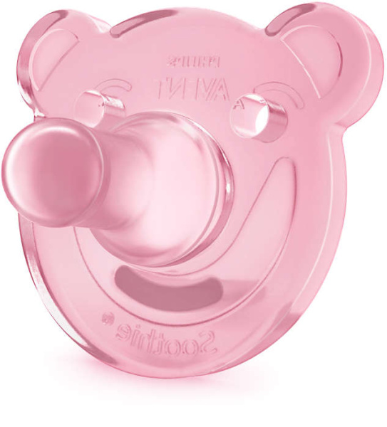 Пустышка Avent Soothie 3мес+, фигурная, 2шт, для девочек