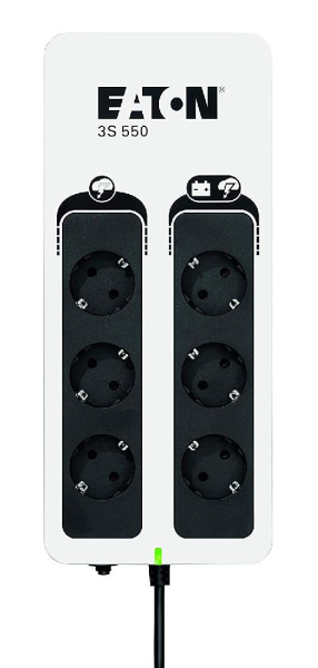 Джерело безперебійного живлення Eaton 3S, 550VA/330W, LED, USB, 4xSchuko