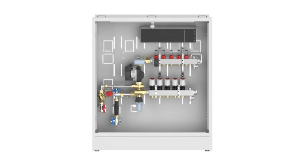 Распределительная станция Danfoss UnoFloor Mixing Icon 24 В SSM AB-PM FHM-C1 12 контуров правое подключение