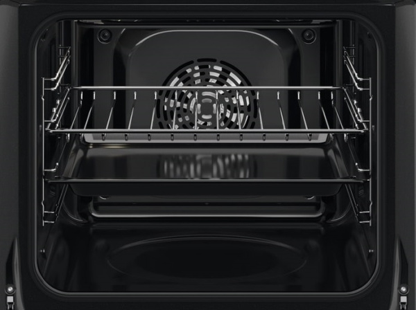 Духовой шкаф Zanussi электрический, 65л, A, пар, дисплей, конвекция, черный