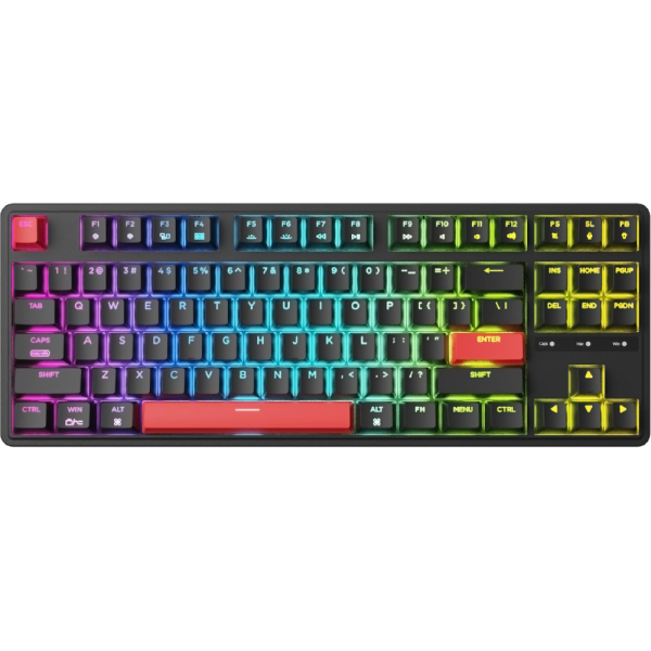 Клавиатура механическая Keychron C3 Pro 87Key, K pro Brown, USB-A, QMK, Hot-swap, EN/UKR, RGB, черный
