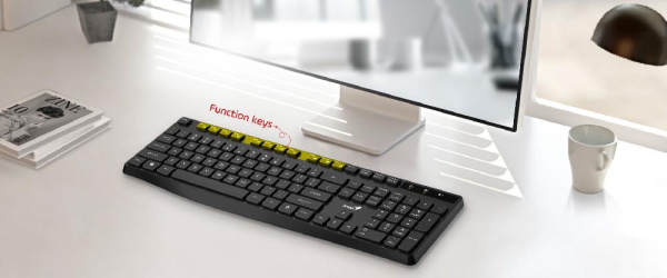 Клавиатура мембрана Genius KB-7200, 104key, WL, EN/UKR, черный