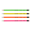 Олівець графітовий NEON НВ, з гумкою, неоновий, туба