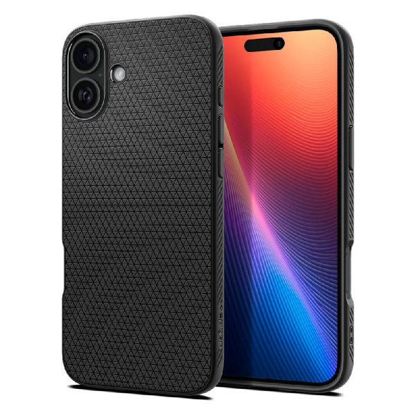 Чехол Spigen для iPhone 16, Liquid Air, Matte Black