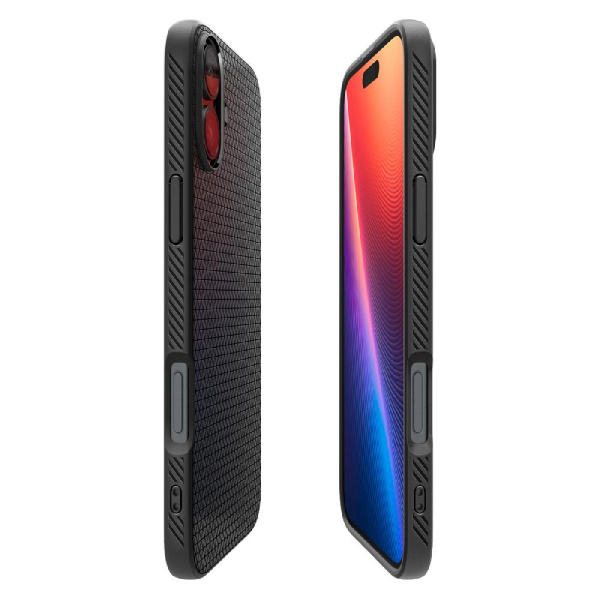 Чехол Spigen для iPhone 16, Liquid Air, Matte Black