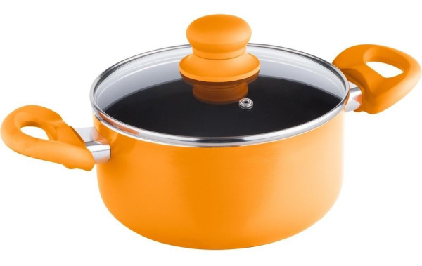 Кастрюля Lamart LT1032  алюминиевая с антипригарным покрытием, (3л) orange