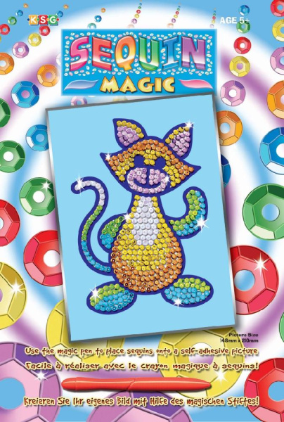 Набор для творчества Sequin Art SEQUIN MAGIC Кот