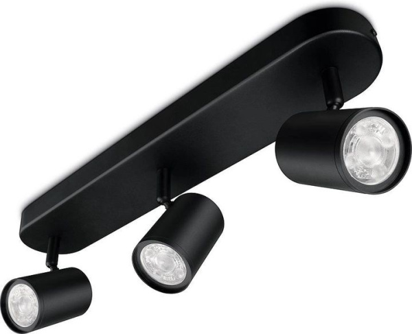 Светильник точечный накладной умный WiZ IMAGEO Spots, 3х5W, 2200-6500K, RGB, Wi-Fi, черный