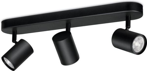 Светильник точечный накладной умный WiZ IMAGEO Spots, 3х5W, 2200-6500K, RGB, Wi-Fi, черный