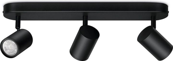 Светильник точечный накладной умный WiZ IMAGEO Spots, 3х5W, 2200-6500K, RGB, Wi-Fi, черный
