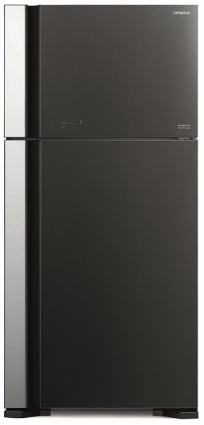 Холодильник с верхней мороз. HITACHI R-VG610PUC7GGR, 176х74х86см, 2 дв., Х- 365л, М- 145л, A++, NF, Інвертор, Сірий (скло)