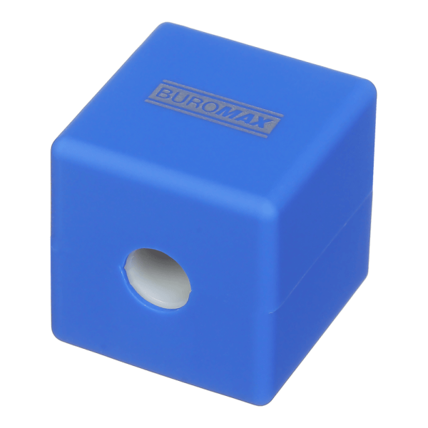 Чинка CUBE, RUBBER TOUCH, 1 отв., контейнер, пласт. корпус, асорті кольорів