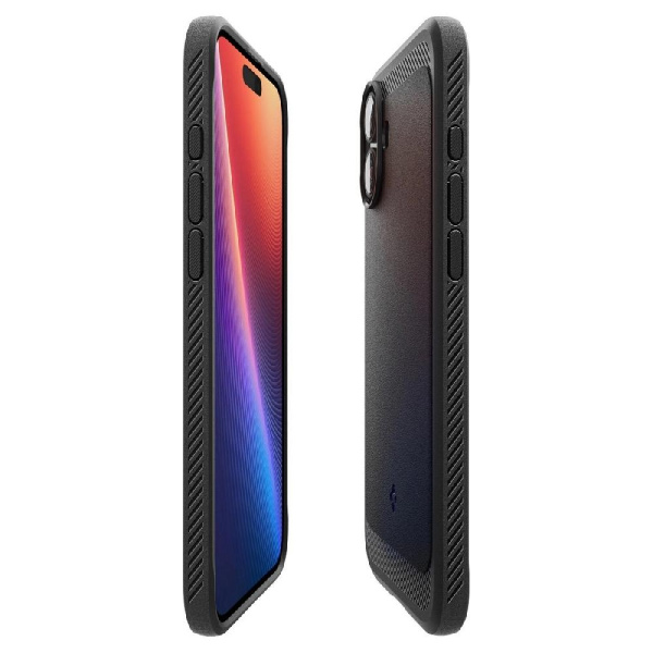 Чехол Spigen для iPhone 16, Rugged Armor MagFit, Matte Black