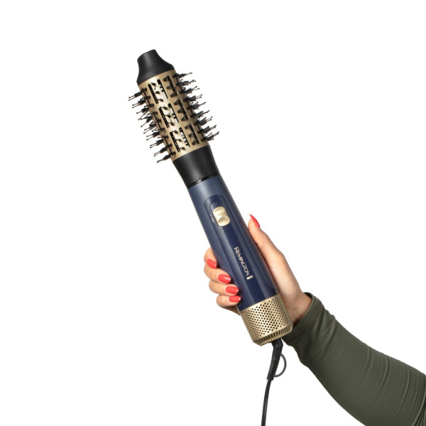 Фен-щітка Remington Sapphire Luxe , 1000Вт, 2 режими, іоніз-я, хол. обдув, кераміка, сапфіровий