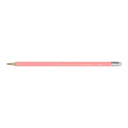 Олівець графітовий PASTEL HB, асорті, з резинкою, туба - 100 шт.