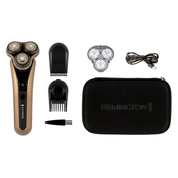 Бритва електр. Remington X9 Limitless X,  бритв.головок-3, от сети, сух.+волог., тример, водонепрон., швид. зарядка, чорно-коричн.