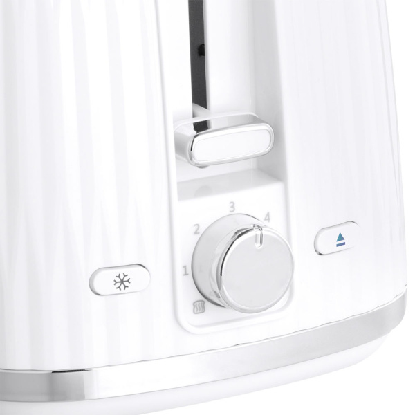 Тостер  Russell Hobbs Eden 800Вт, пластик, підігрів,разморозка, білий