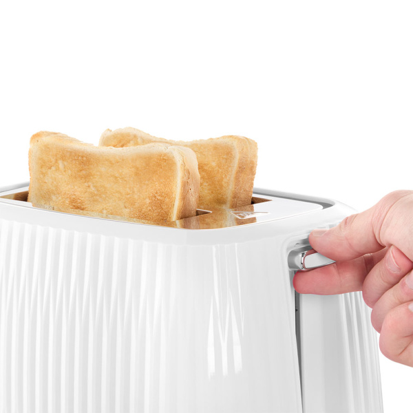 Тостер  Russell Hobbs Eden 800Вт, пластик, підігрів,разморозка, білий