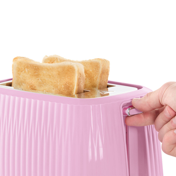 Тостер  Russell Hobbs Eden 800Вт, пластик, підігрів,разморозка, малиновий