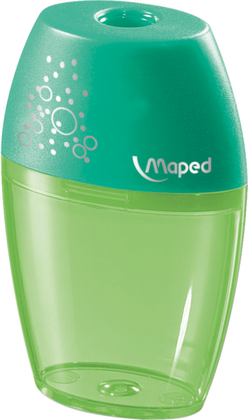 Чинка з контейнером SHAKER, 1 отвір, асорті