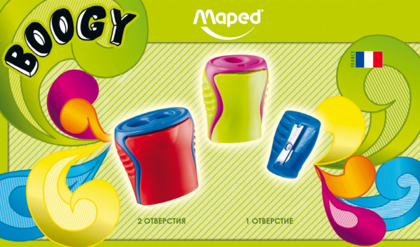 Чинка без контейнера BOOGY, 1 отвір, асорті