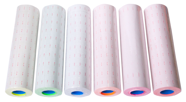 Цінники 22х 12 мм, 1000 шт, 12 м, прямокутні, внутр.намотка, жовті