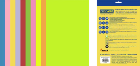Набір кольорового паперу NEON+INTENSIVE, EUROMAX, 10 кільк., 50 арк., А4, 80 г/м²