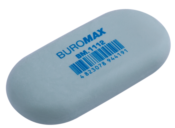 Ластик BUROMAX, овальний, 49x23x9mm