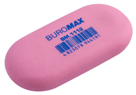 Ластик BUROMAX, овальний, 49x23x9mm