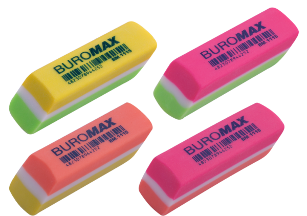 Ластик BUROMAX, прямокутний, 53x16x12mm