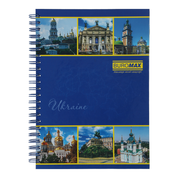 Зошит для нотаток MY COUNTRY, А5, 96 арк., клітинка, тверда обкладинка