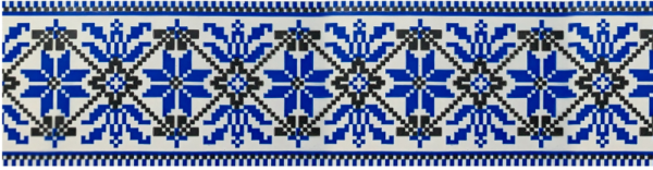 Клейка стрічка пак. 48мм x 35м, ВИШИВАНКА синя