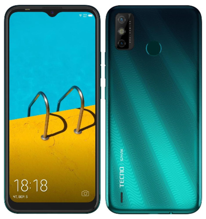Смартфон TECNO Spark 6 Go 2/32Gb (KE5) Dual SIM Ice Jadeite