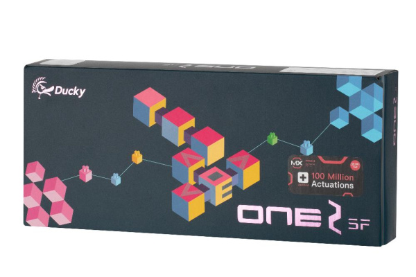 Клавіатура Ducky One 2 SF, Cherry Silent Red, RGB LED, UA/RU, Black-White