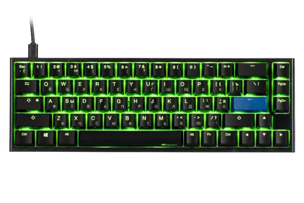 Клавіатура Ducky One 2 SF, Cherry Silent Red, RGB LED, UA/RU, Black-White