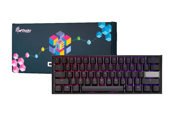 Клавіатура Ducky One 2 Mini, Cherry Silent Red, RGB LED, UA/RU, Black-White