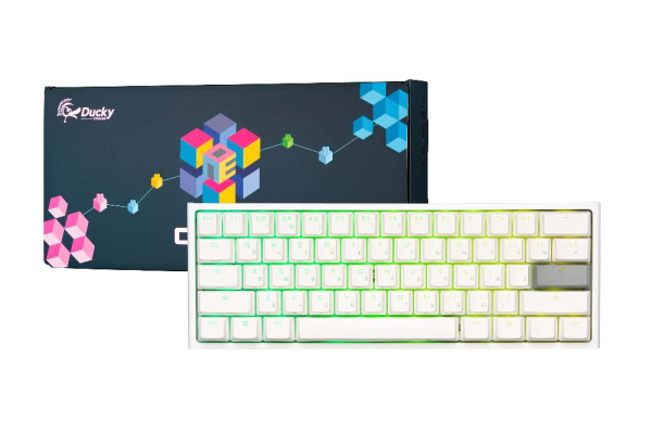 Клавіатура Ducky One 2 Mini, Cherry Silent Red, RGB LED, RU PBT, White