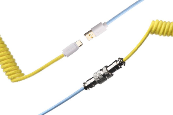 Кабель Ducky Premicord Cotton Candy, USB Type-A to Type-C, Yellow