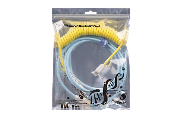 Кабель Ducky Premicord Cotton Candy, USB Type-A to Type-C, Yellow