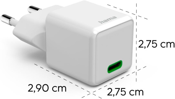 Зарядное устройство сетевое Hama 25Вт USB-С, PD